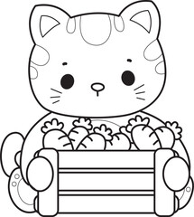 Lineart of a bunch of cute cat with various activities.
Outline ofkKawaii animal kitty for scrapbook and sticker.