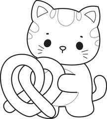 Lineart of a bunch of cute cat with various activities.
Outline ofkKawaii animal kitty for scrapbook and sticker.