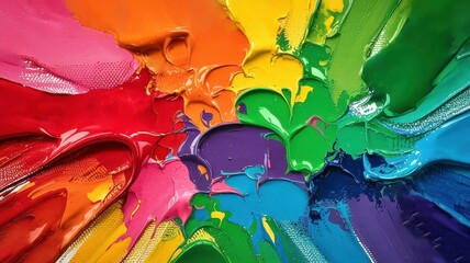 vibrant abstract swirls colorful paint strokes textures