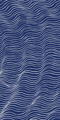Hand drawn brush lines abstract waves and water background in vertical, Japanese folk and ethnic wood carving, block print texture banner, simple graphic for textile, decoration