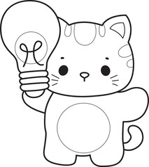 Outline of a bunch of cute cat with various activities.
Lineart of Kawaii animal kitty for scrapbook and sticker.