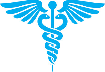 Medical caduceus vector design.