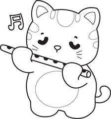 Outline of a bunch of cute cat with various activities.
Lineart of Kawaii animal kitty for scrapbook and sticker.