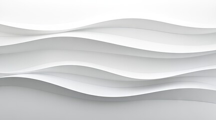 Fototapeta premium Abstract white wavy layers