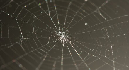 Obraz premium Intricate Spiderweb: A Close-Up View