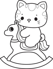 Outline of a bunch of cute cat with various activities.
Lineart of Kawaii animal kitty for scrapbook and sticker.