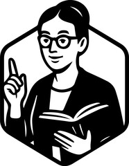 Teacher School Education Study Class Logo Design Vector