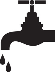 Water tap icon design.