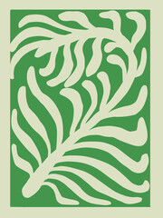Tropical leaf silhouette with modern cutout style. Ideal for eco-friendly projects, packaging, and digital prints
