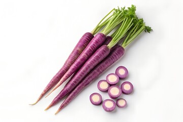 Vibrant Purple Carrots A Stunning Display of Nature's Colors, purple, carrots, vegetables, produce, food, royalty, styling, visual, aesthetic, picture, stock, article, presentation, website, grow, vib