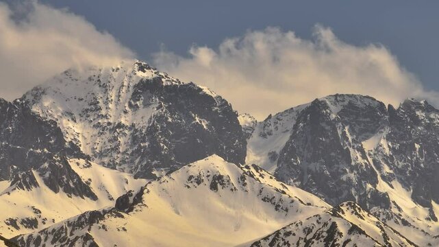 sunset in the mountains
