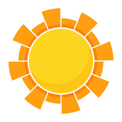 Sun yellow cute cartoon solar star illustration clipart