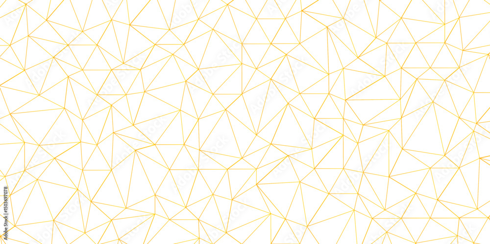Aufkleber abstract of simple golden line triangle pattern geometric background. seamless geometric polygonal r