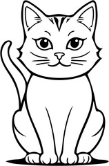 cat silhouette vector illustration, isolated on white