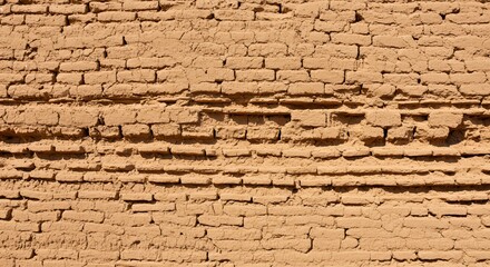 Ancient Adobe Brick Wall Texture: Awe-inspiring  Aged  Earth-toned Brickwork