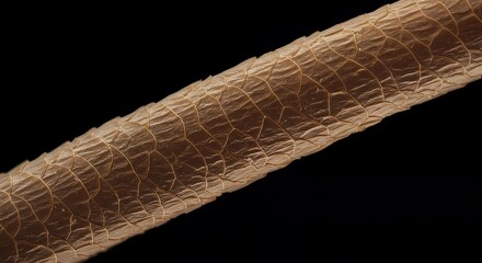 Microscopic View of a Single Human Hair Strand