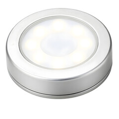 LED puck light with touch activation for cabinets
