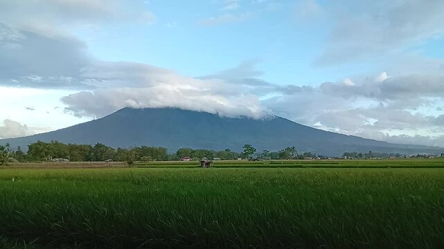 mountain landscape with clouds