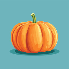Obraz premium Minimalist Flat Design Pumpkin with Bold Colors