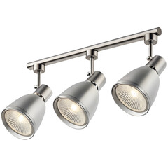 modern track light rail with three adjustable heads
