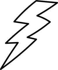 Bold Lightning Bolt Outline
