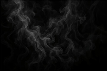 Abstract gray smoke on black color abstract background.