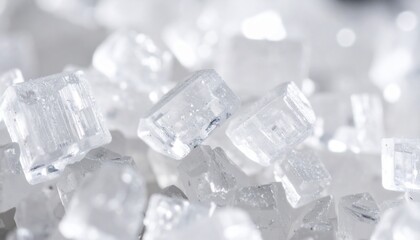 Obraz premium Close-up of sugar crystals under macro lens