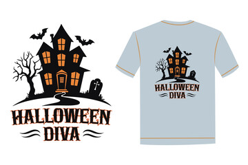 Halloween t shirt design concept