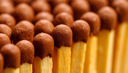 Macro of match head before ignition