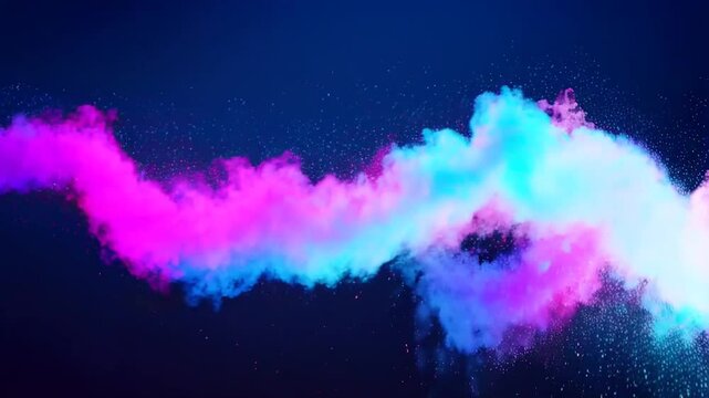 Colorful Gradient Smoke Blast &ndash; 4K Alpha Matte Particle Explosion


