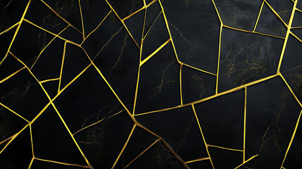 Gold linear patterns across a deep black base, each pattern creating a radiant yet minimalist look, perfect for contemporary interiors with a sense of understated luxury,