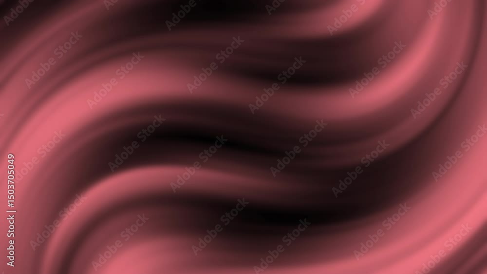 Poster abstract smooth waves of dark maroon and black creating a flowing, silky texture background, abstrac