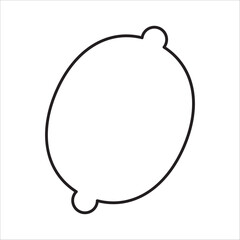 Lemon icon outline vector