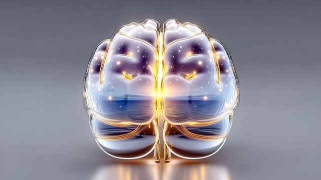 Nonlinear Thought Art, Kaleidoscope Brain Animation, Brain Geometry Kaleidoscope, Fluid Brain Reflections Design, Brain Light Geometry, Inside Creative Mind