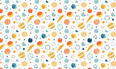 Cosmic Surreal Dream: Abstract Planets & Whimsical Space Pattern