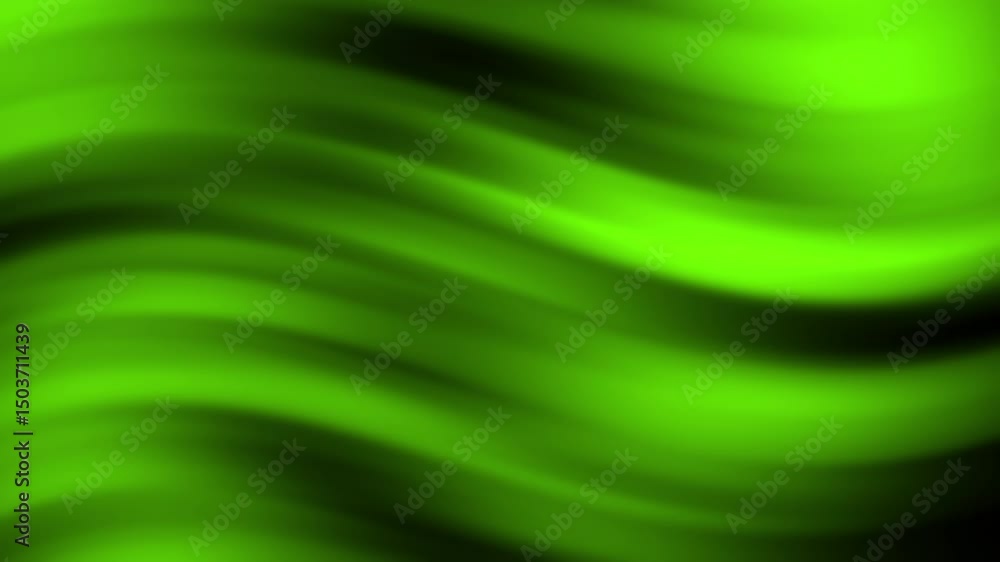 Poster a vibrant green abstract wave background with smooth gradient transitions and soft flowing lines, ab