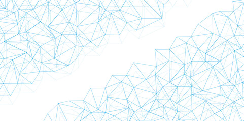 Abstract of simple BLUE line triangle pattern geometric background .white background creative and geometric shape with white luxury pattern .BLUE and white geometric background with low poly triangle