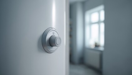 Close-up of control knob on water heater