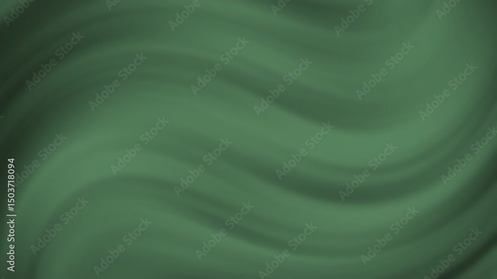 Poster a smooth green abstract background with soft, wavy lines and a gentle gradient effect, abstract text