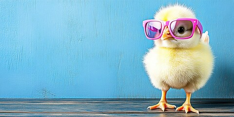 Cute chick wearing pink sunglasses (3)