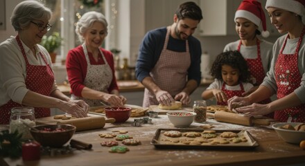 Generations,Baking,Christmas,Cookies,Together,Creating,Cherished,Holiday,Memories