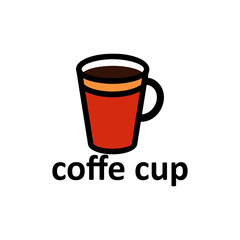 Red Coffee Cup Icon, Hot Drink Mug, Beverage Symbol, Simple Coffee Graphic, Drinkware Illustration