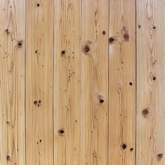 Light beige wooden planks, vertical grain, knot holes.  Numerous small, dark holes/knots are distributed across the wood's surface, creating textural interest