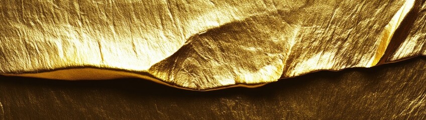 Gold textured surface with undulating forms