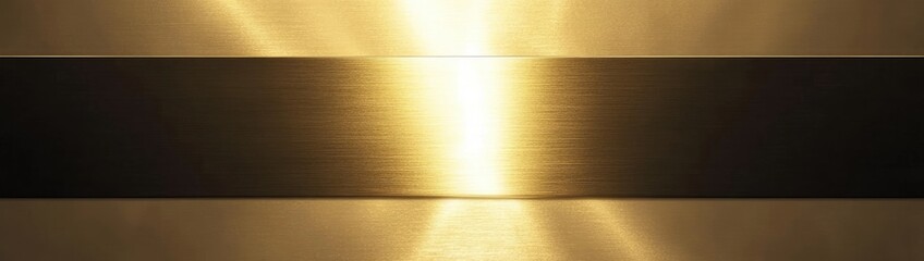 Polished gold metallic background with horizontal band