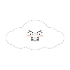 cloud angry face cartoon cute