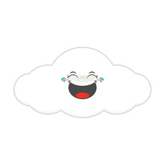 cloud laughing face cartoon cute
