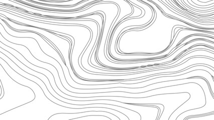 Topographic elevation map with editable stroke. 