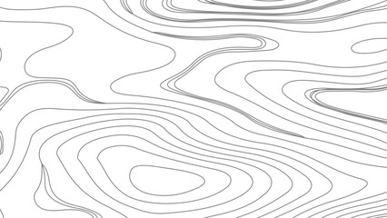 Topographic elevation map with editable stroke. 