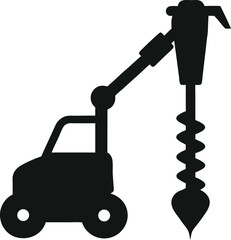 skid steer with auger attachment for digging